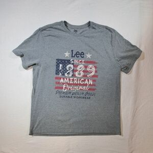 Lee American Flag Graphic Tee - Gray